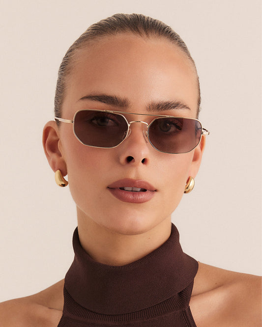 THE CAMERON - GOLD-CHOCOLATE FADE-SUNGLASSES | Billini