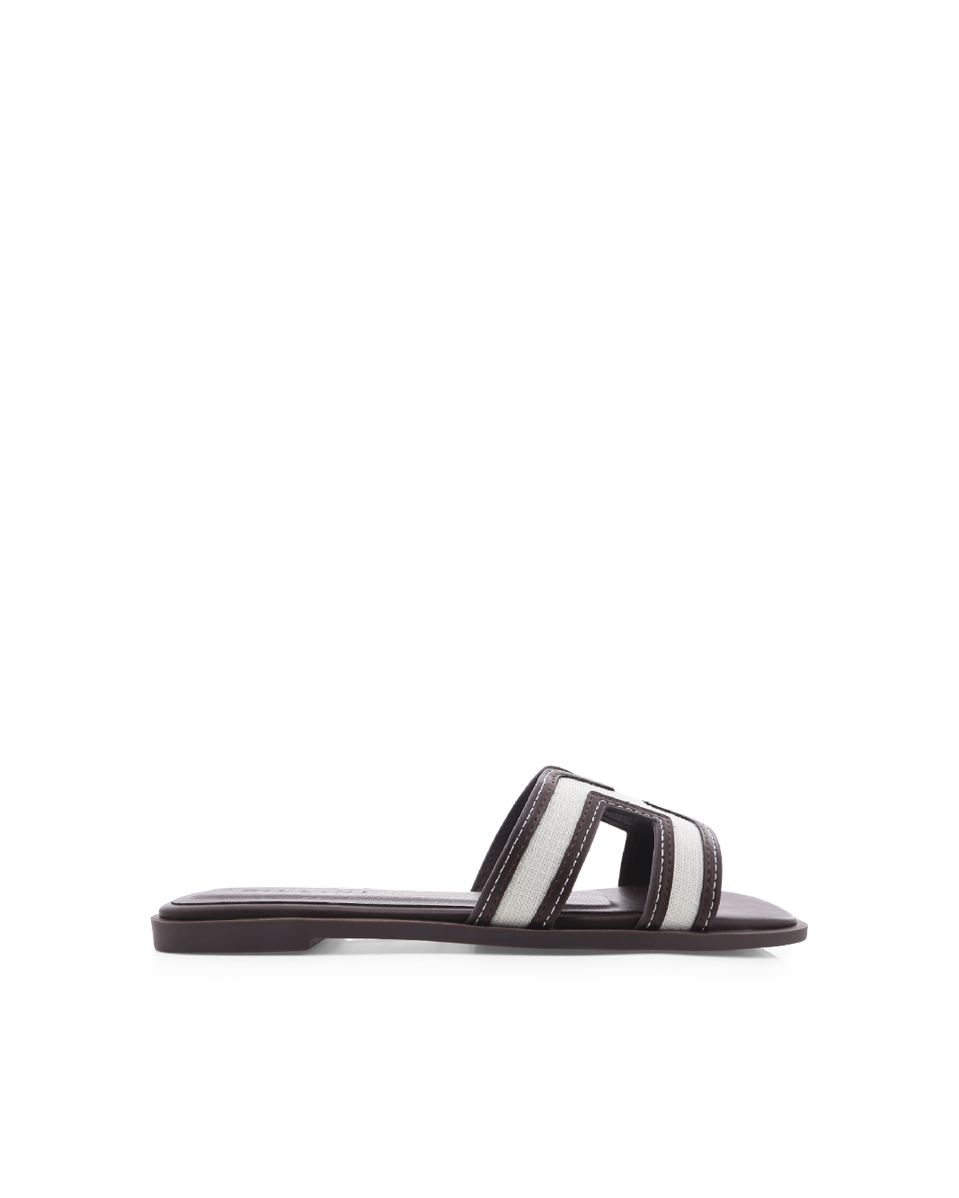 GORDY - NATURAL LINEN-CHOCOLATE-Sandals | Billini