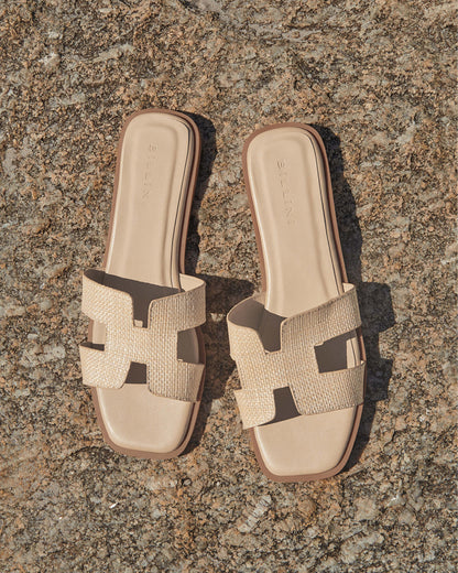 GORDY - NATURAL RAFFIA-Sandals | Billini