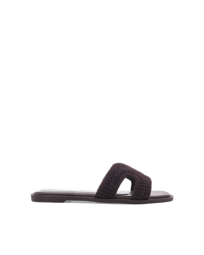GORDY - CHOCOLATE CROCHET-Sandals | Billini