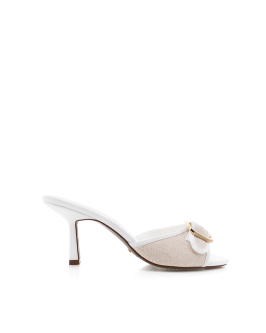 YASH - WHEAT LINEN-WHITE-Heels | Billini