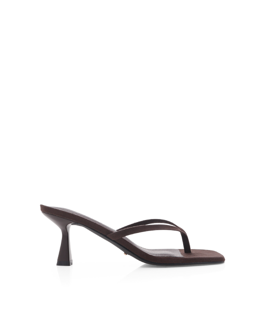 XAMI - DARK CACAO SUEDE-Heels | Billini