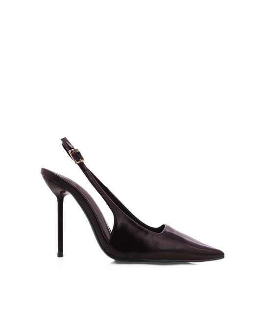 ISIDORE - CHOCOLATE SHINE-PUMPS | Billini