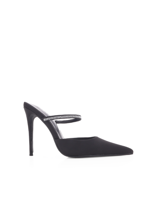 GIANELLA - BLACK SATIN-PUMPS | Billini