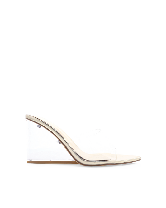 NYDIA - CLEAR-LIGHT GOLD SHINE-Wedges | Billini