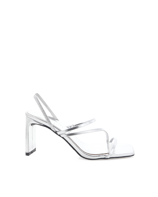 GENNA - SILVER METALLIC-Heels | Billini