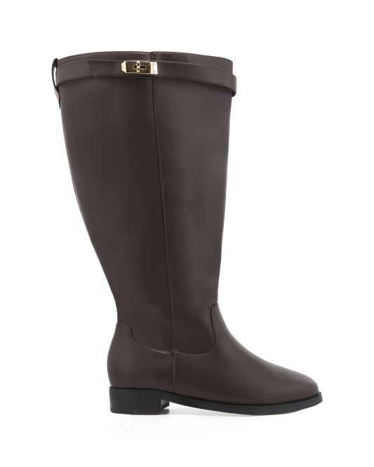NOEMI EXTENDED CURVE 2.0 - CHOCOLATE-Boots | Billini