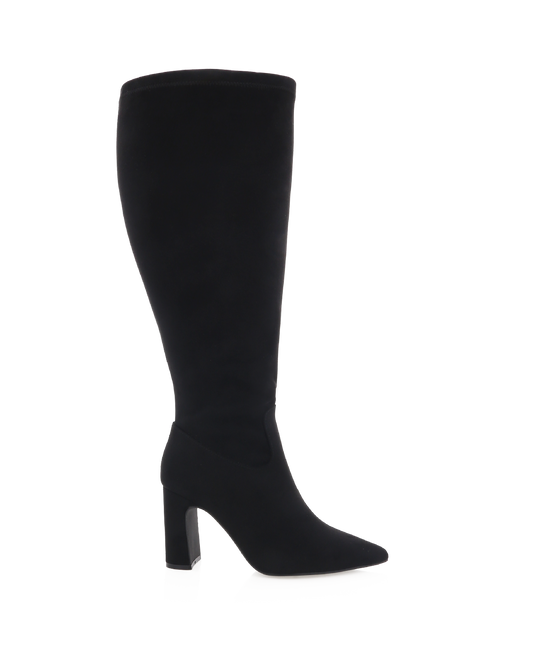 FREDDY CURVE - BLACK SUEDE-Boots | Billini