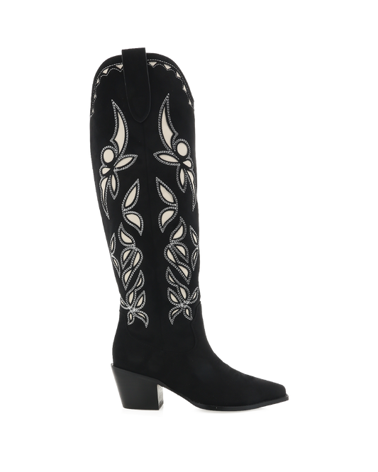 DELLA - BLACK SUEDE-Boots | Billini