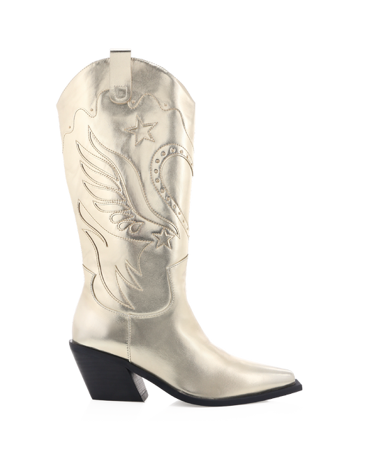 EVERLYN - GOLD METALLIC-Boots | Billini