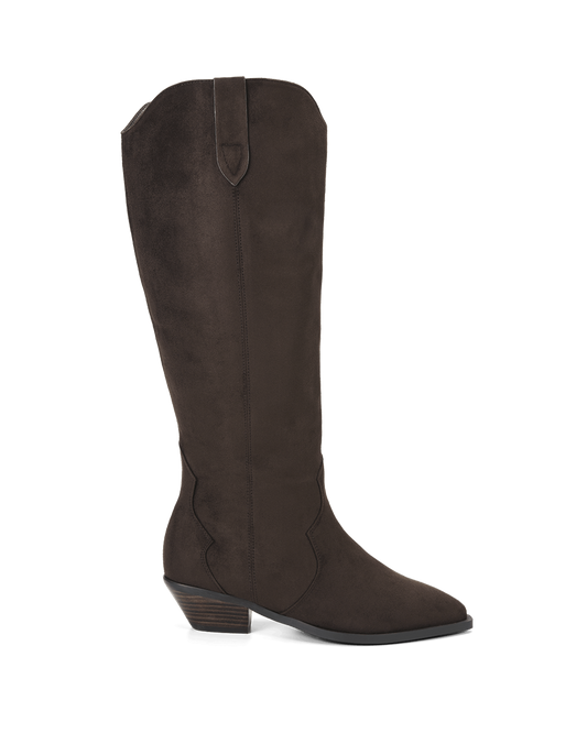 HELIX CURVE - DARK CACAO SUEDE-Boots | Billini