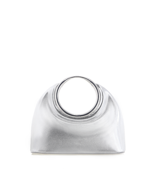 MONROE HANDLE BAG - SILVER METALLIC-Handbags | Billini