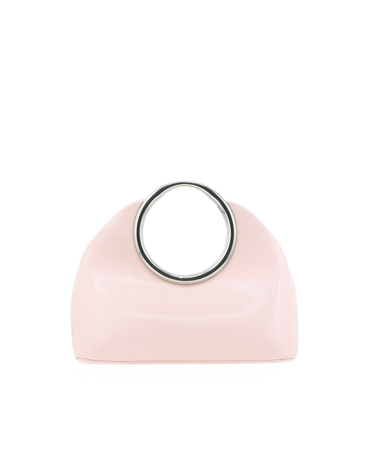 MONROE HANDLE BAG - PALE PINK SHINE-Handbags | Billini