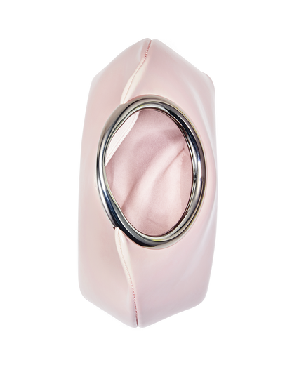 MONROE HANDLE BAG - PALE PINK SHINE-Handbags | Billini