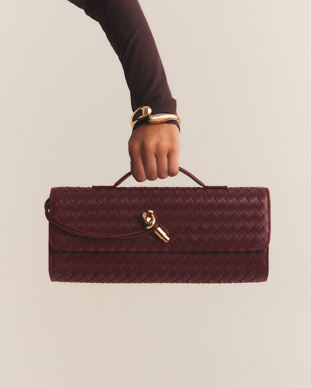 ALICE CLUTCH BAG - WINE-Handbags | Billini