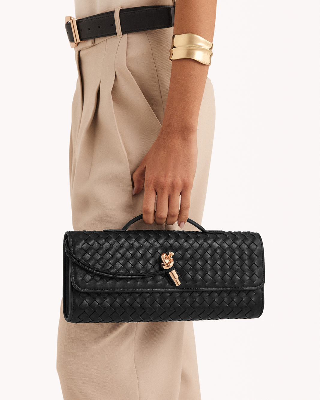 ALICE CLUTCH BAG - BLACK-Handbags | Billini