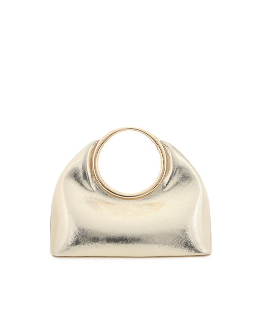 MONROE HANDLE BAG - GOLD METALLIC-Handbags | Billini