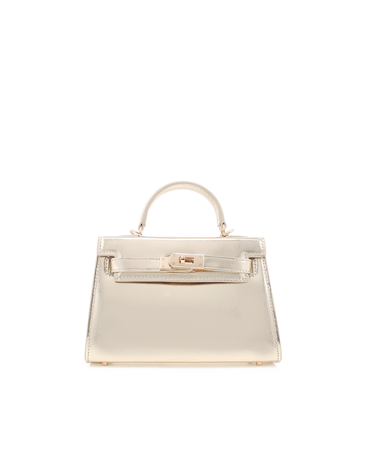 HARIETTE HANDLE BAG - GOLD METALLICA | Billini