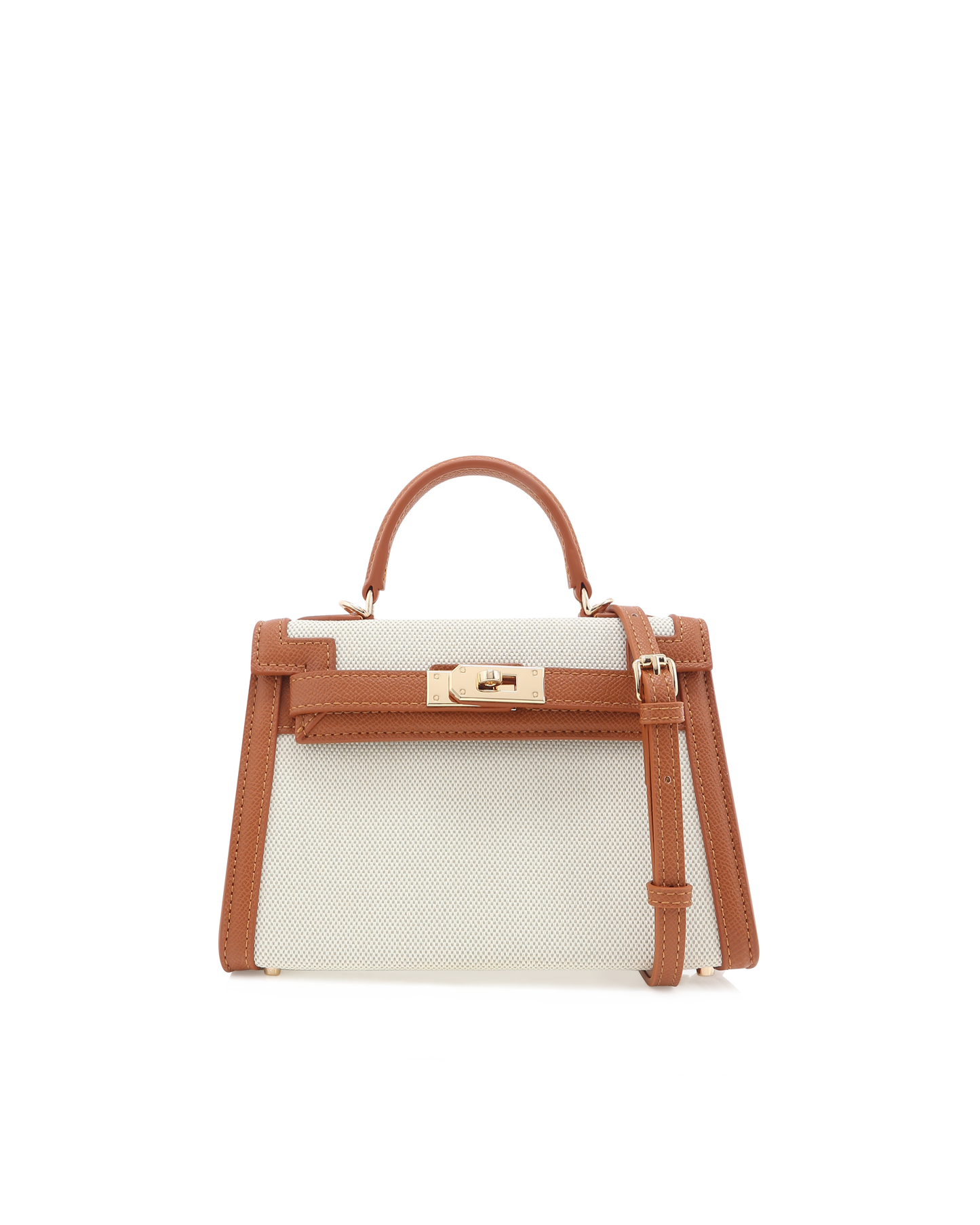 HARIETTE HANDLE BAG - NATURAL LINEN-TANA | Billini