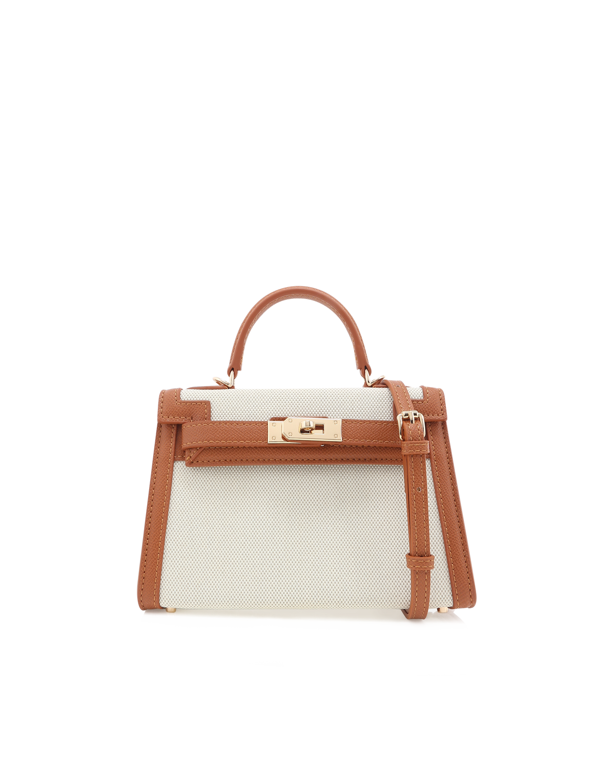 HARIETTE HANDLE BAG - NATURAL LINEN-TANA | Billini