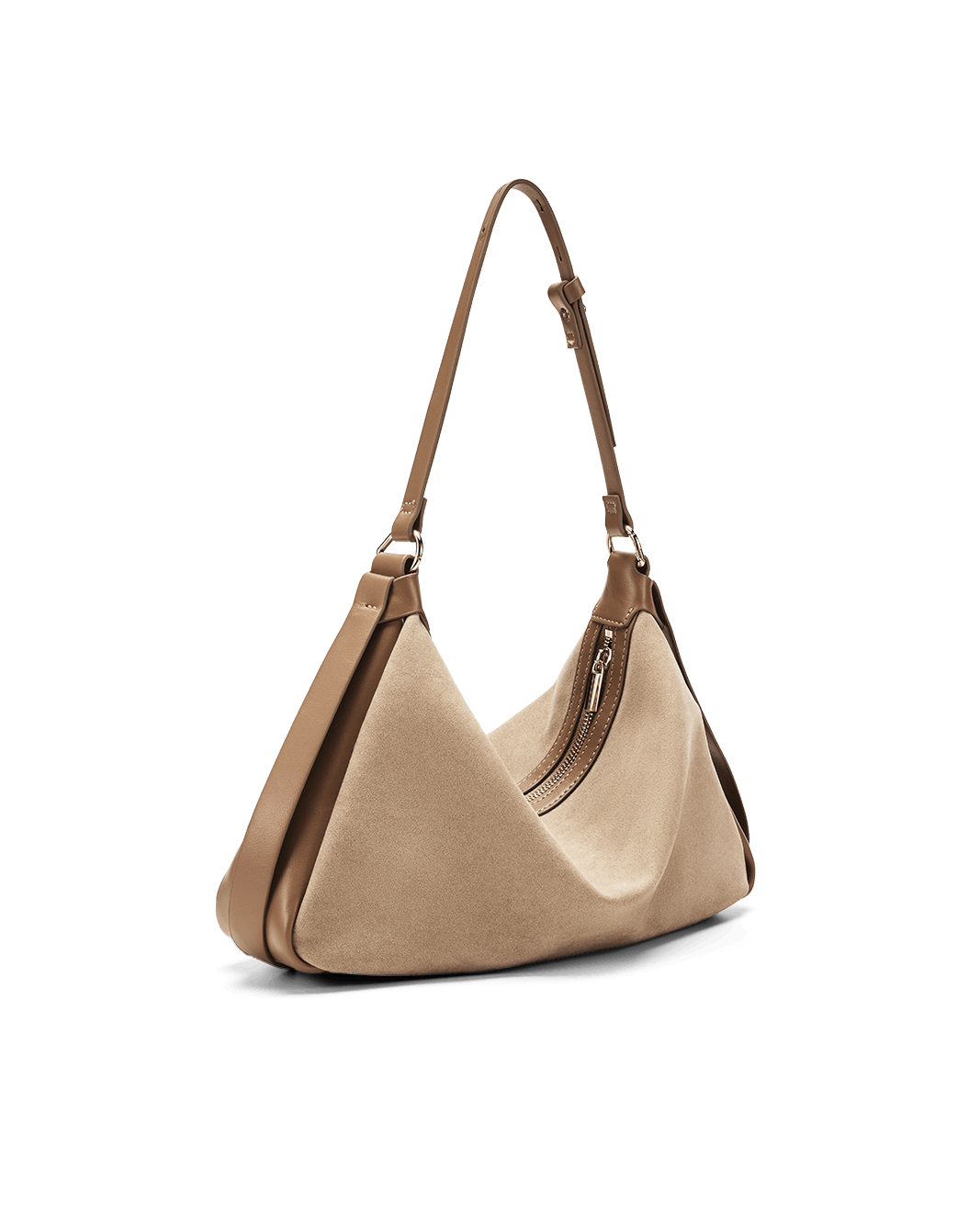 ANINE SHOULDER BAG - CAMEL SUEDE-CAMEL-Handbags | Billini