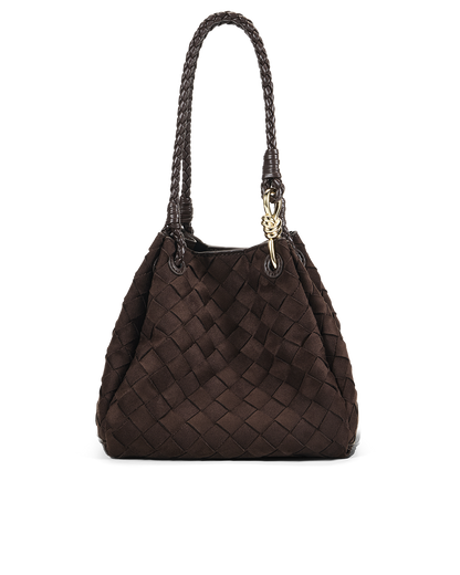 MINI LENI BAG - DARK CACAO SUEDE-Handbags | Billini