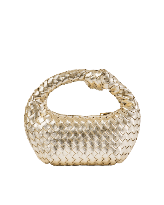 KERI HANDLE BAG - GOLD METALLIC-Handbags | Billini