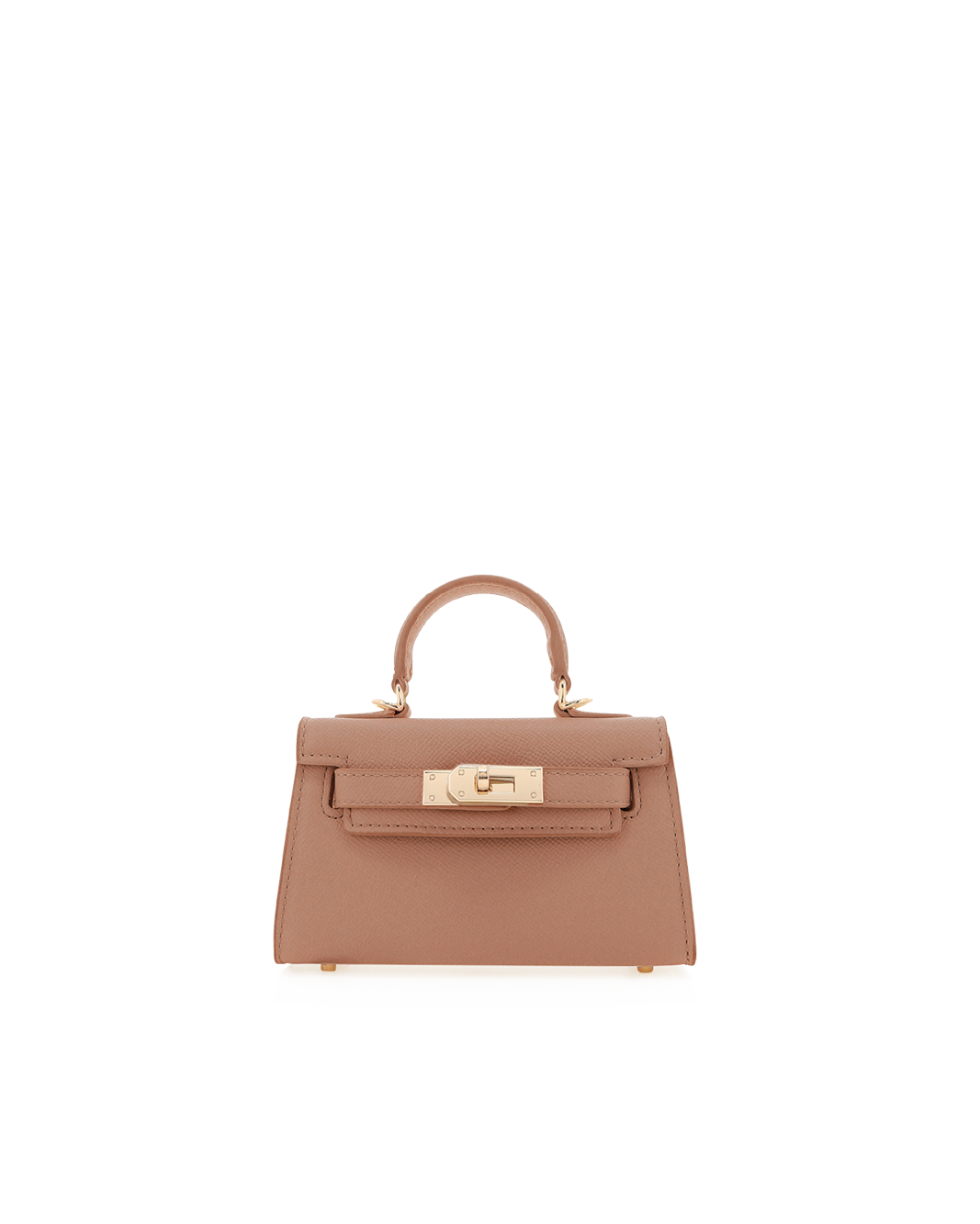 HARIETTE MINI HANDLE BAG - LIGHT TAN SAFFIANO SHINE-Handbags-BILLINIA | Billini