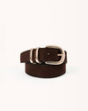 Dark Cacao Suede-Gold