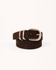 Dark Cacao Suede-Gold
