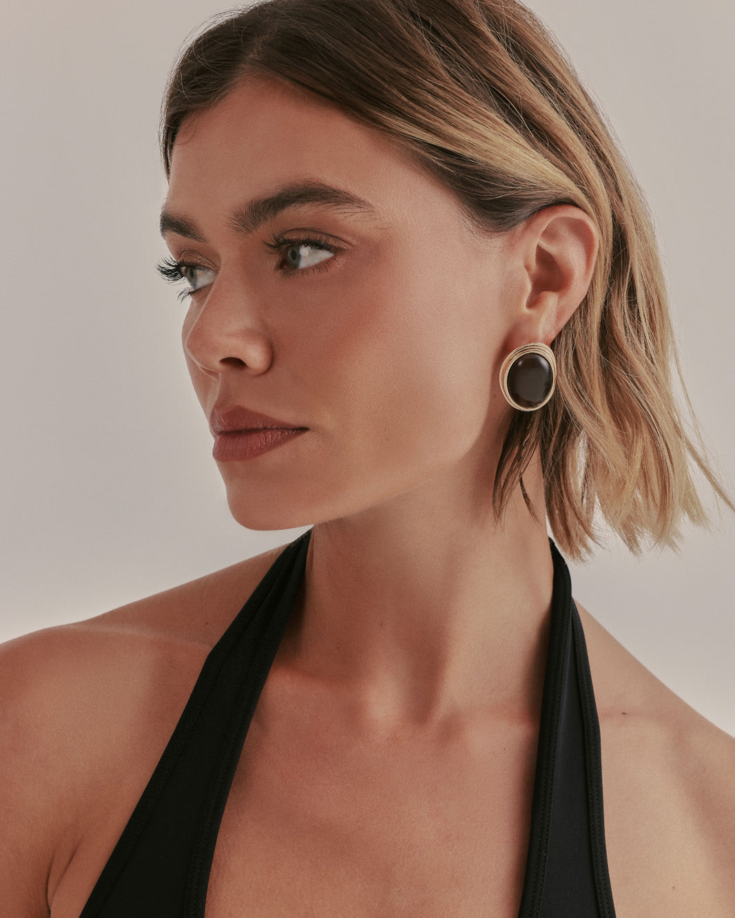 ANYA EARRINGS - GOLD-CHOCOLATE-JEWELLERY | Billini