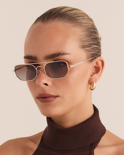 THE CAMERON - GOLD-CHOCOLATE FADE-SUNGLASSES | Billini