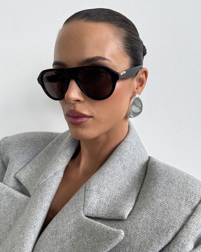 THE RILEY - HAVANA TORT-CHOCOLATE-SUNGLASSES | Billini