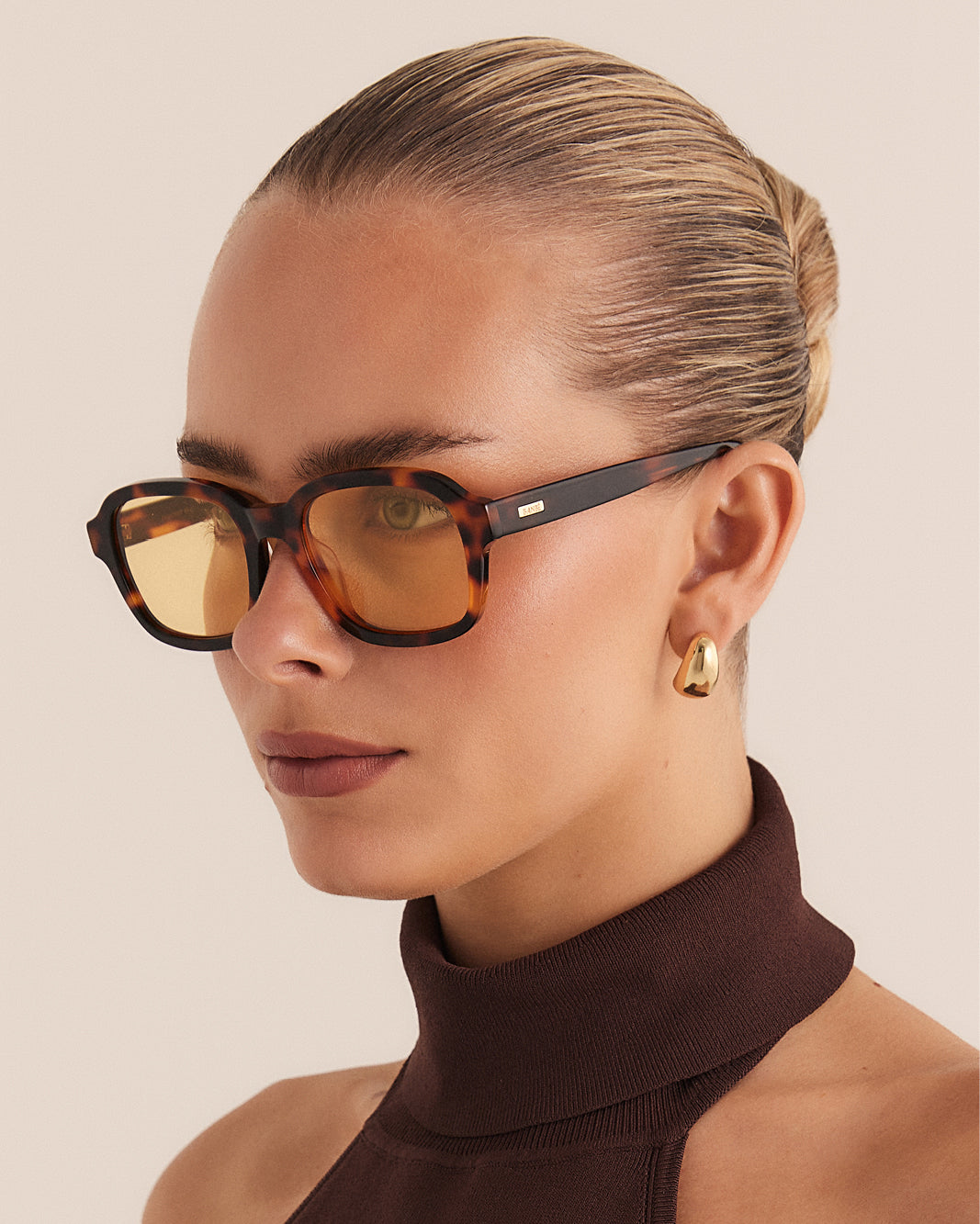 THE IMMY - CARAMEL TORT-YELLOW-SUNGLASSES | Billini