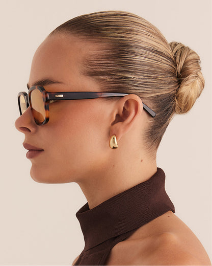 THE IMMY - CARAMEL TORT-YELLOW-SUNGLASSES | Billini