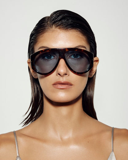 THE AMELIA - LIGHT HAVANA TORT-BLUE-SUNGLASSES | Billini