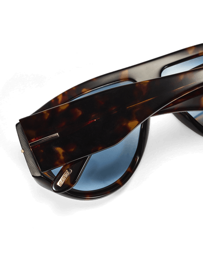 THE AMELIA - LIGHT HAVANA TORT-BLUE-SUNGLASSES | Billini