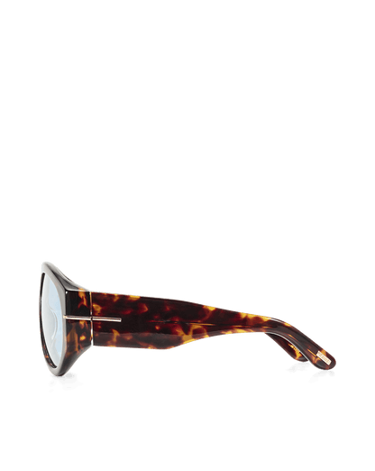 THE AMELIA - LIGHT HAVANA TORT-BLUE-SUNGLASSES | Billini